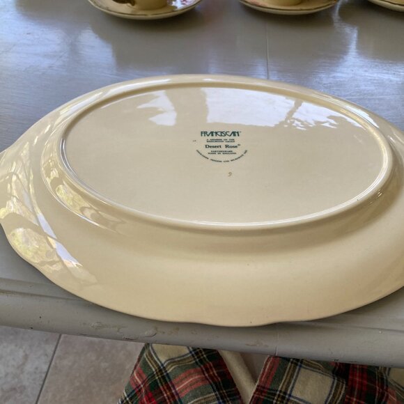 Fransiscian Dessert Rose Serving Platter 14"X10 Vintage - Picture 6 of 6